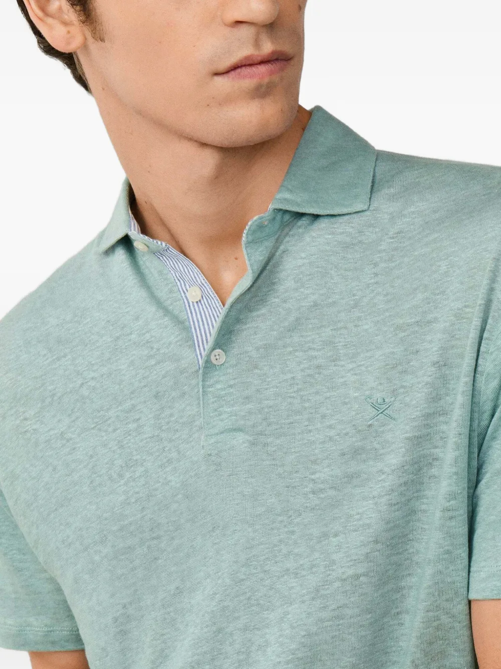 Hackett London Poloshirt met borduurwerk Groen
