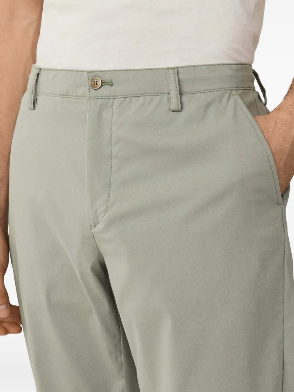 Hackett London Light Comfort geplooide broek Groen