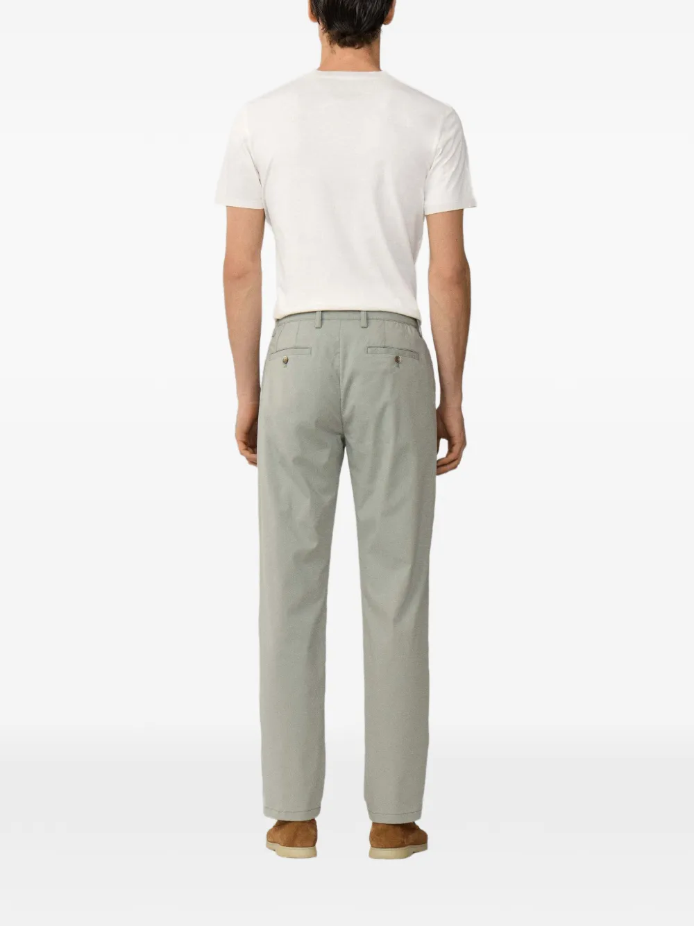 Hackett London Light Comfort geplooide broek Groen