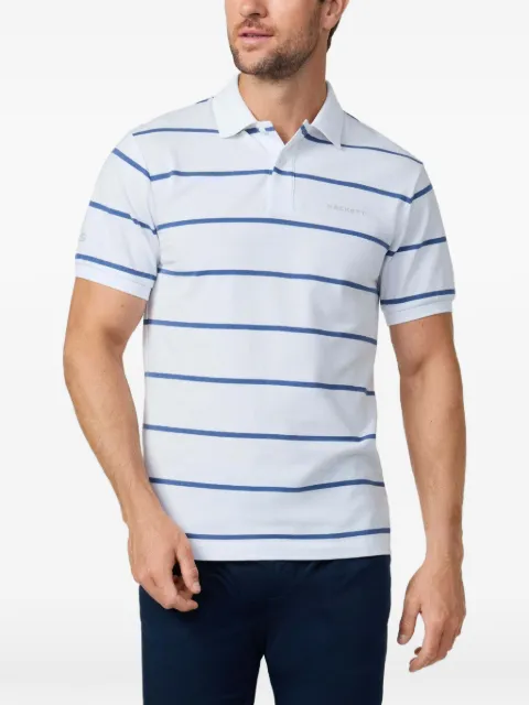 Hackett London striped pique polo shirt