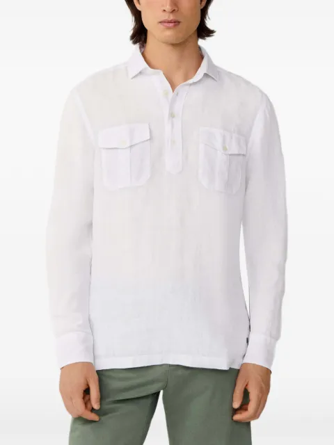 Hackett London linen half-placket shirt