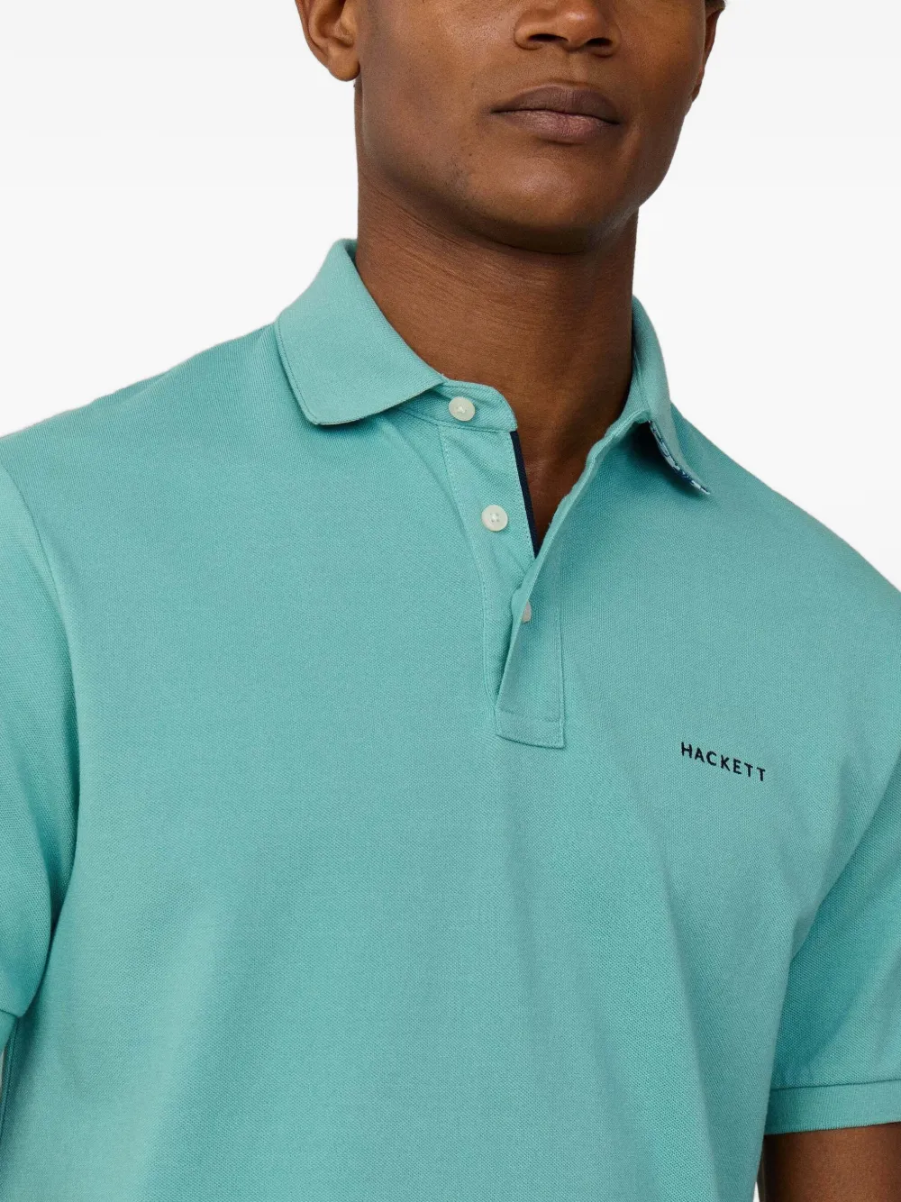 Hackett London Piqué poloshirt met borduurwerk Groen