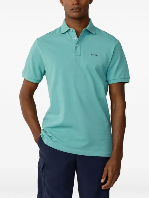 Hackett London embroidered pique polo shirt