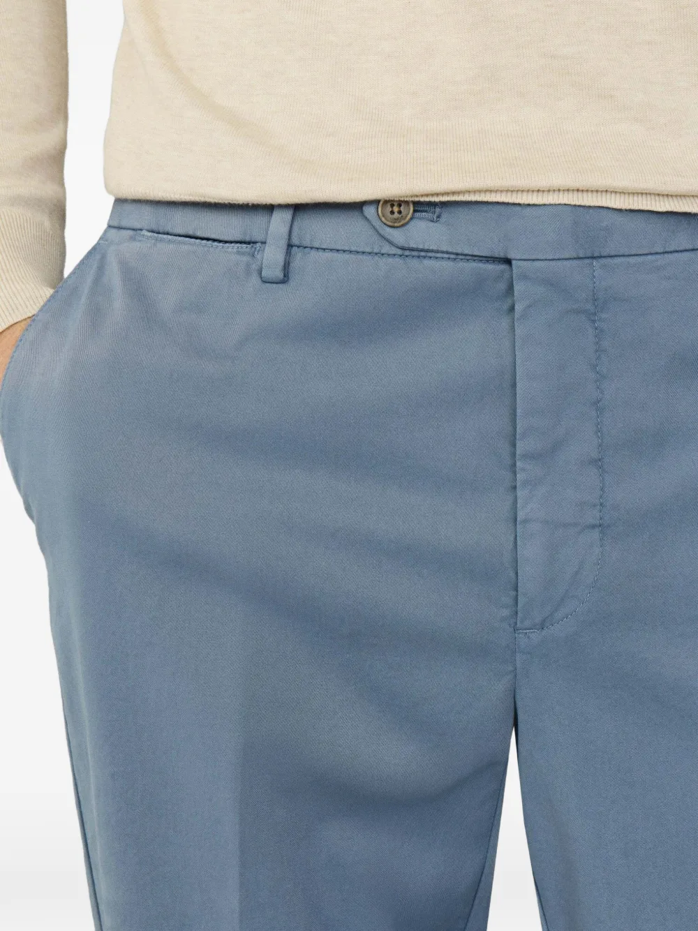 Hackett London Sanderson stretch-katoenen chino Blauw