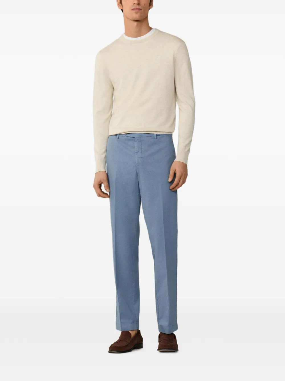 Hackett London Sanderson stretch-katoenen chino Blauw