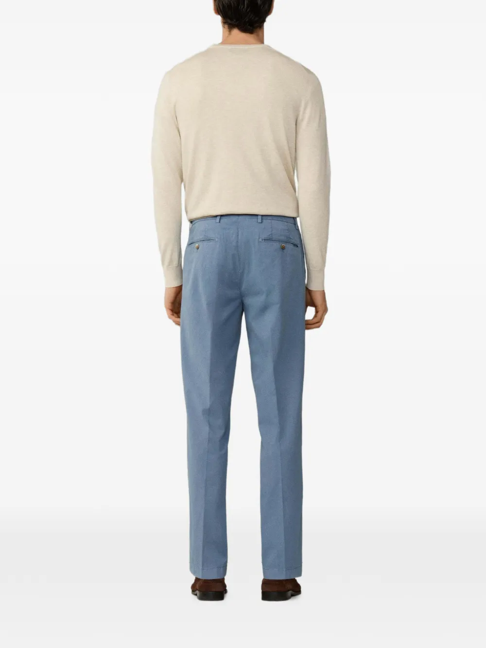 Hackett London Sanderson stretch-katoenen chino Blauw