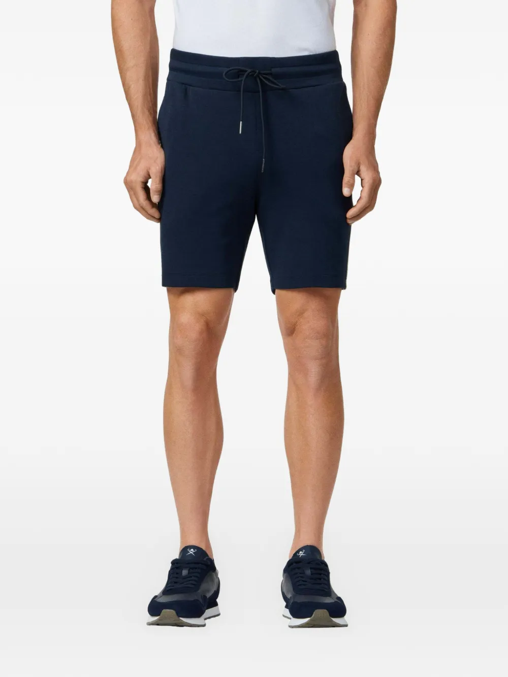 Hackett London Shorts met logoprint Blauw