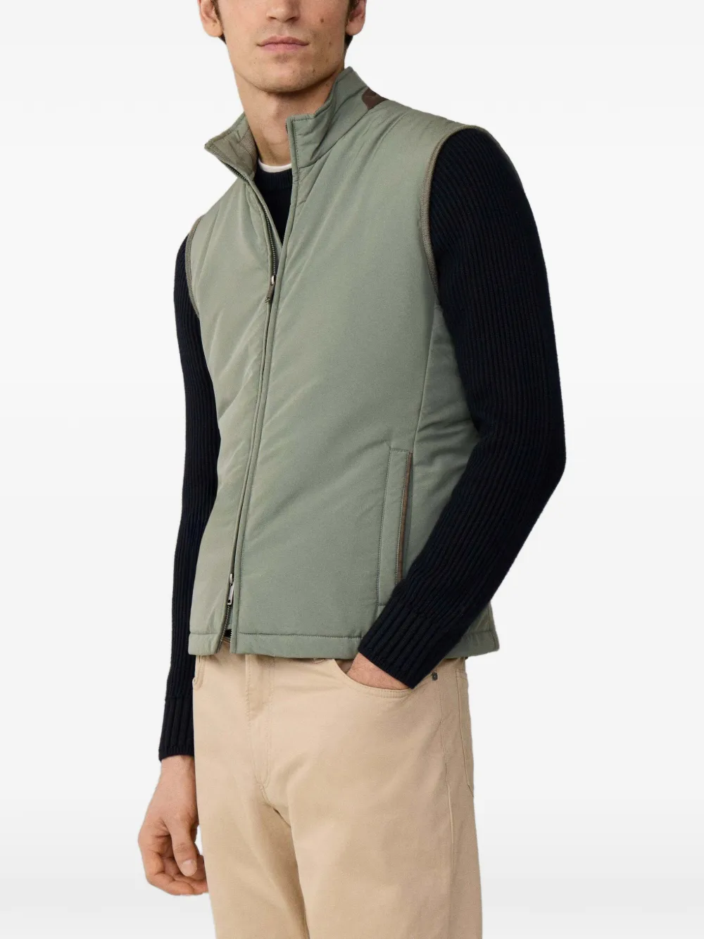 Hackett London Windsor gilet van imitatiesuède Groen
