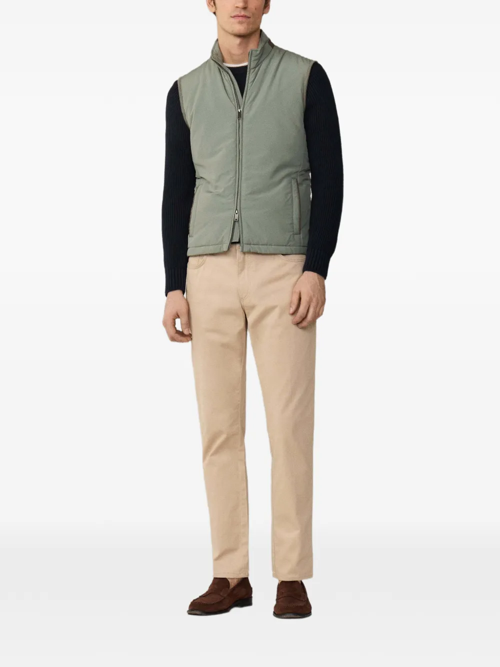 Hackett London Windsor gilet van imitatiesuède Groen