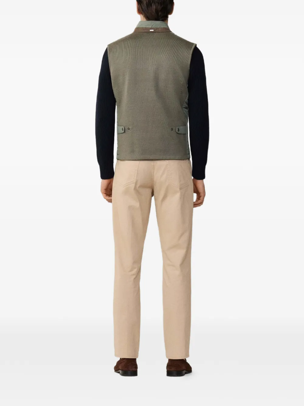 Hackett London Windsor gilet van imitatiesuède Groen