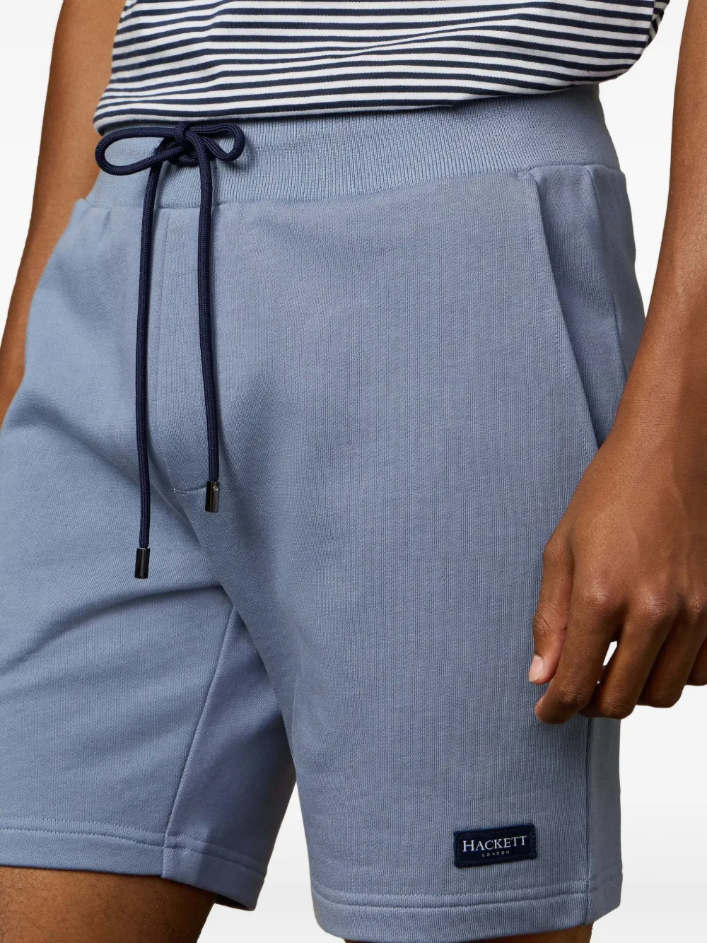 Hackett London Shorts met logopatch Blauw