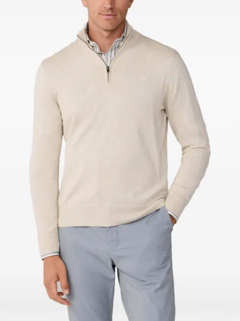 Hackett London suéter bordado con cierre