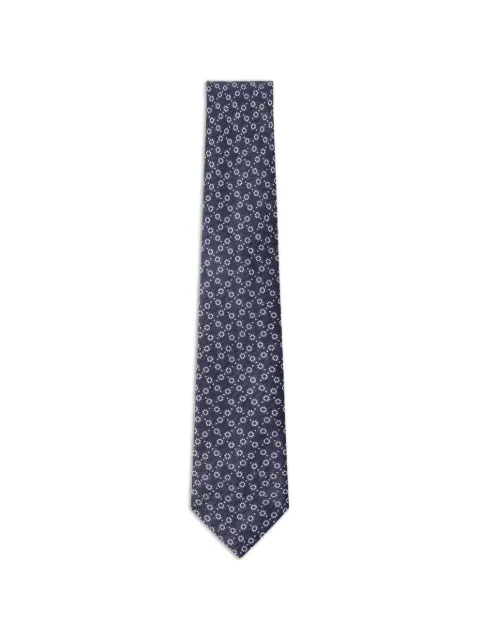 Hackett Natte Circle dot-pattern silk-blend tie