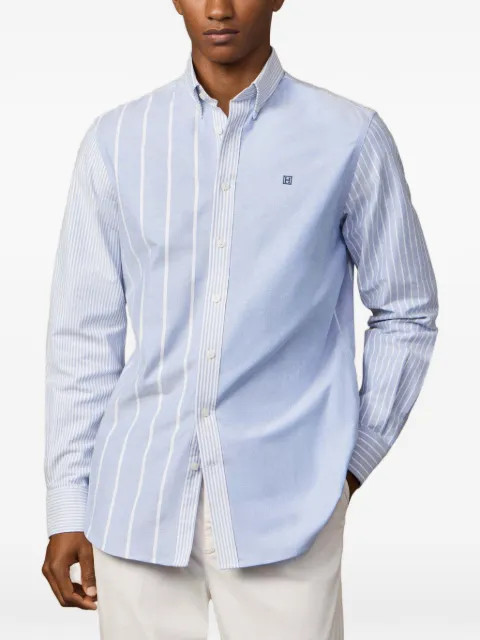 Hackett London Heritage Patchwork Oxford buttoned shirt