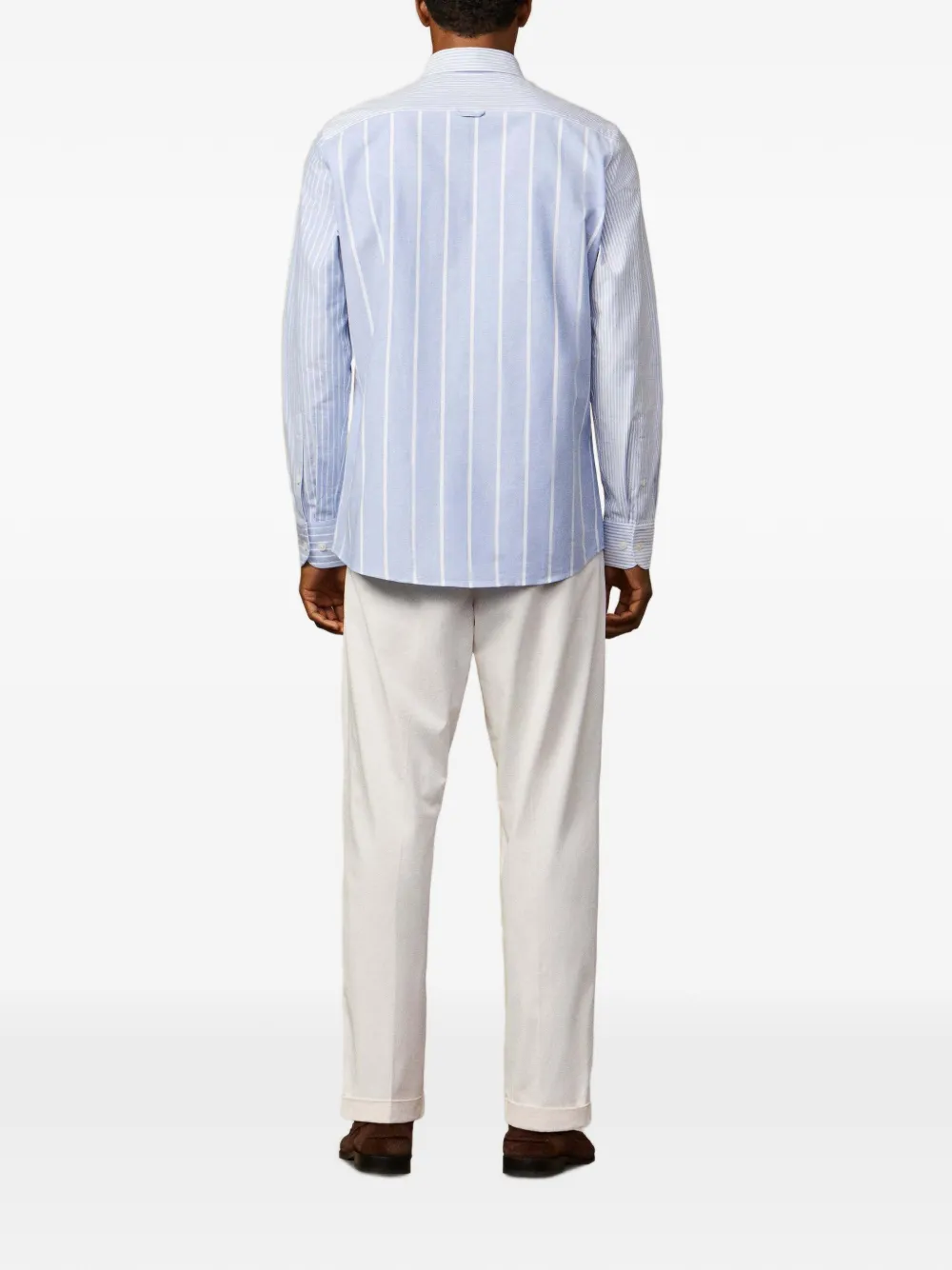 Hackett London Heritage Oxford overhemd met patchwork en knopen Blauw