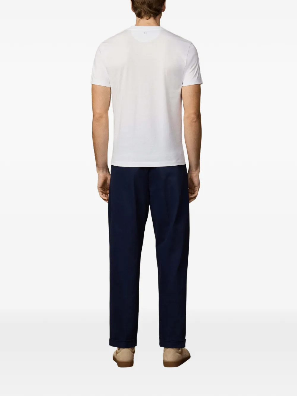 Hackett 로고 프린트 코튼 티셔츠 In White