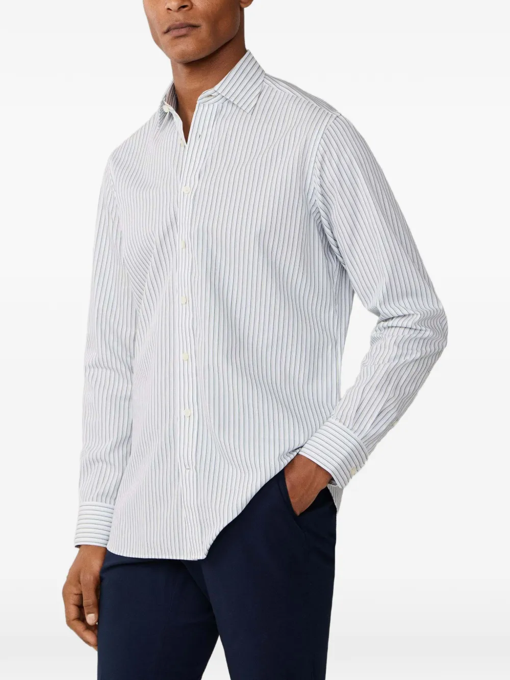 Hackett Striped-pattern Shirt In White