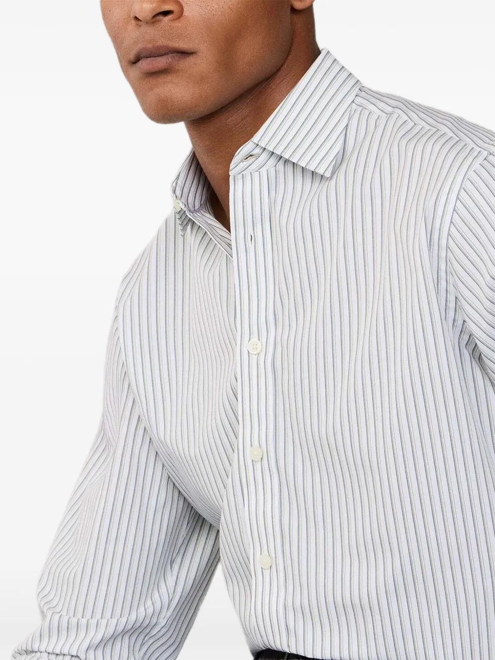 Hackett Striped-pattern Shirt In White
