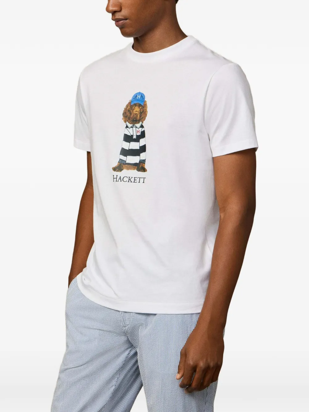 Hackett London Heritage Harry T-shirt met print Wit
