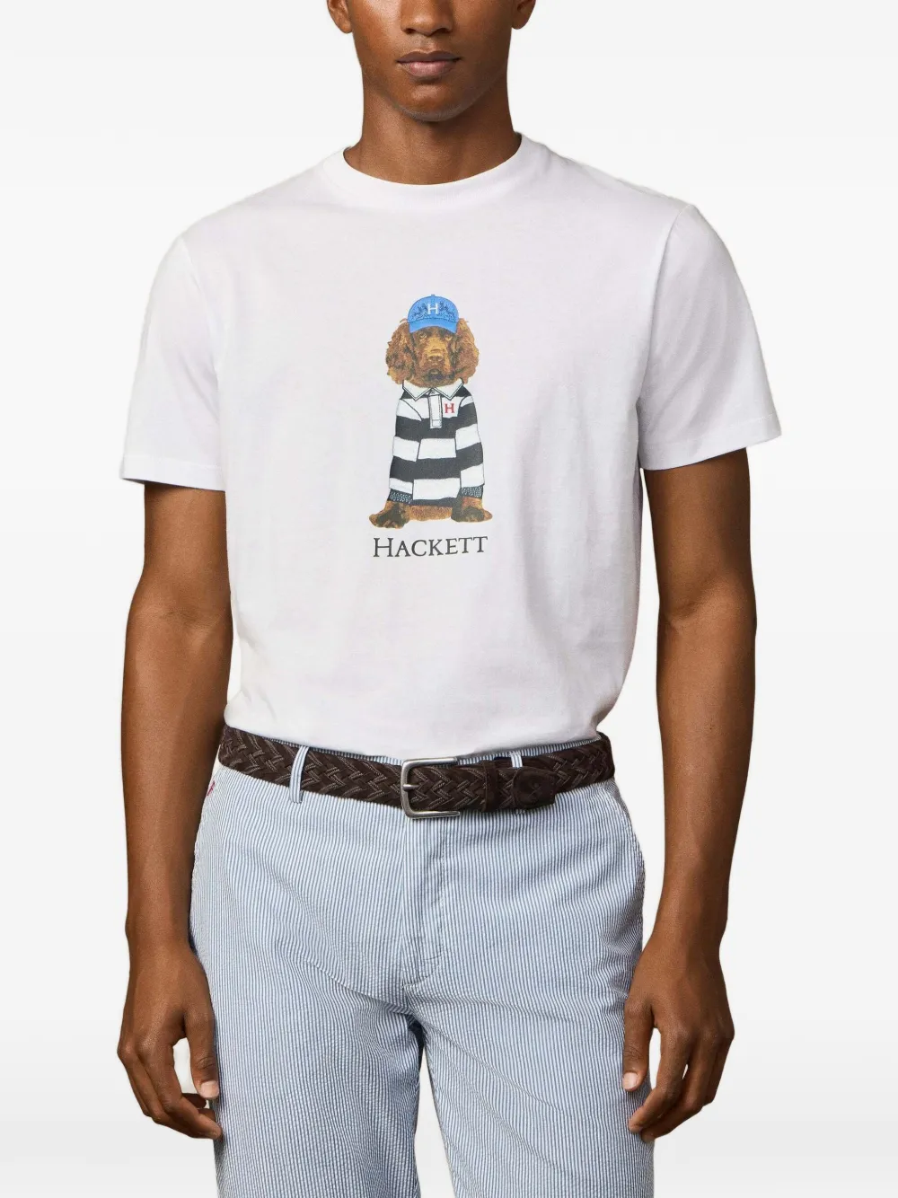 Hackett London Heritage Harry T-shirt met print Wit
