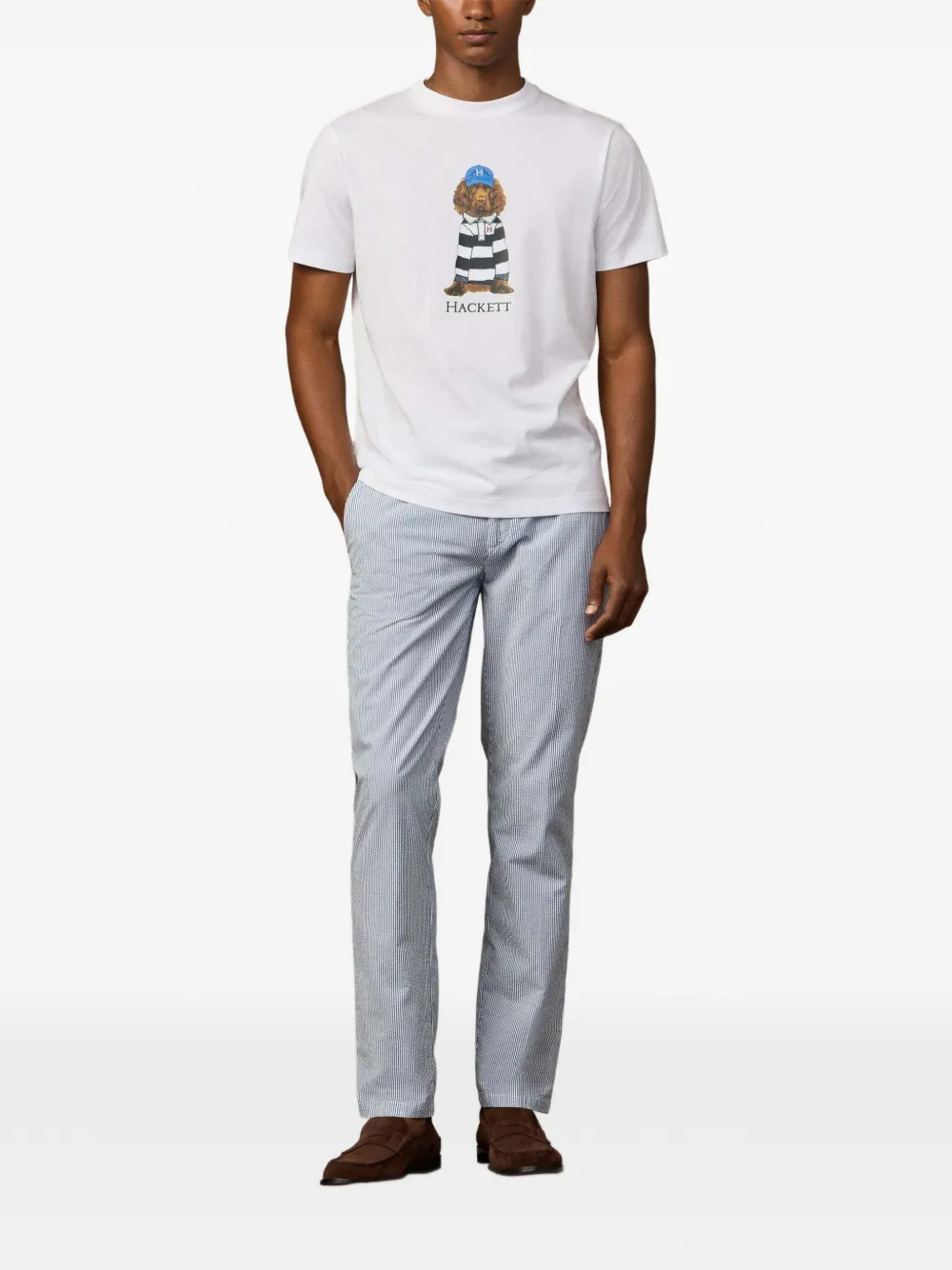 Hackett London Heritage Harry T-shirt met print Wit