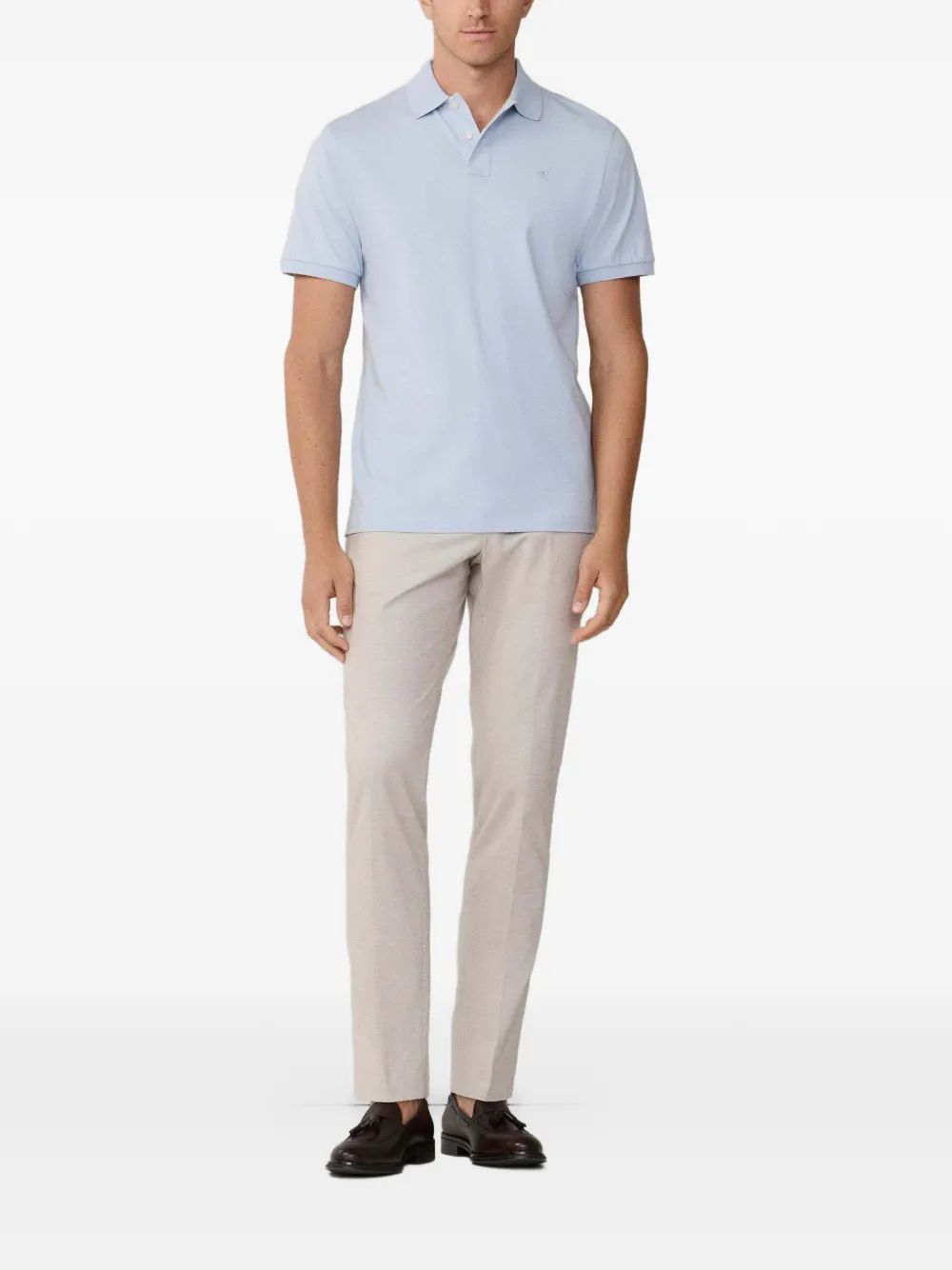 Hackett London Poloshirt met geborduurd logo Blauw