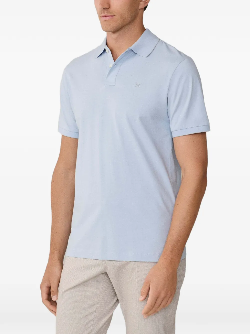 Hackett London Poloshirt met geborduurd logo Blauw