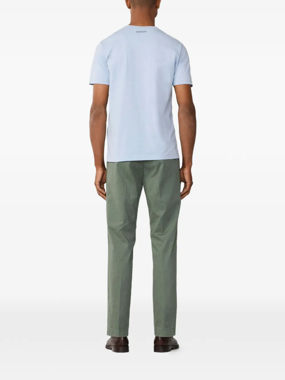 Hackett Logo-embroidered T-shirt In Blue