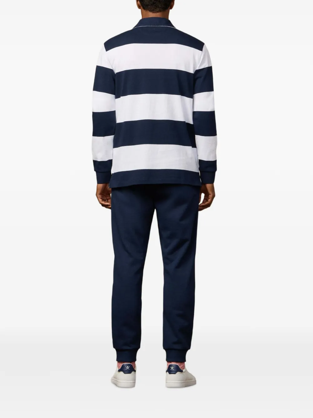 Hackett London Rowing Club gestreept poloshirt Blauw