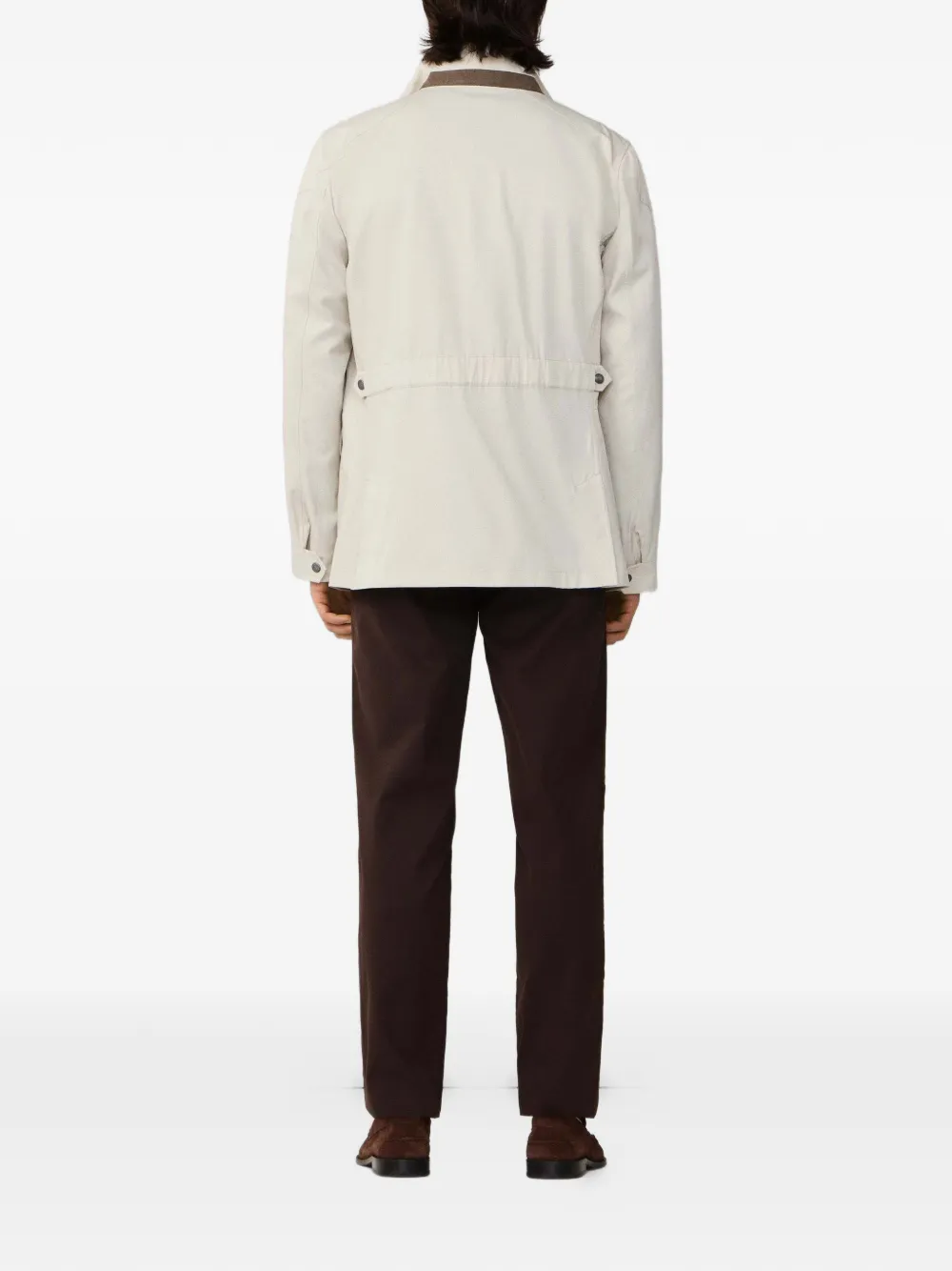 Hackett Velospeed Buttoned Jacket In Neutral