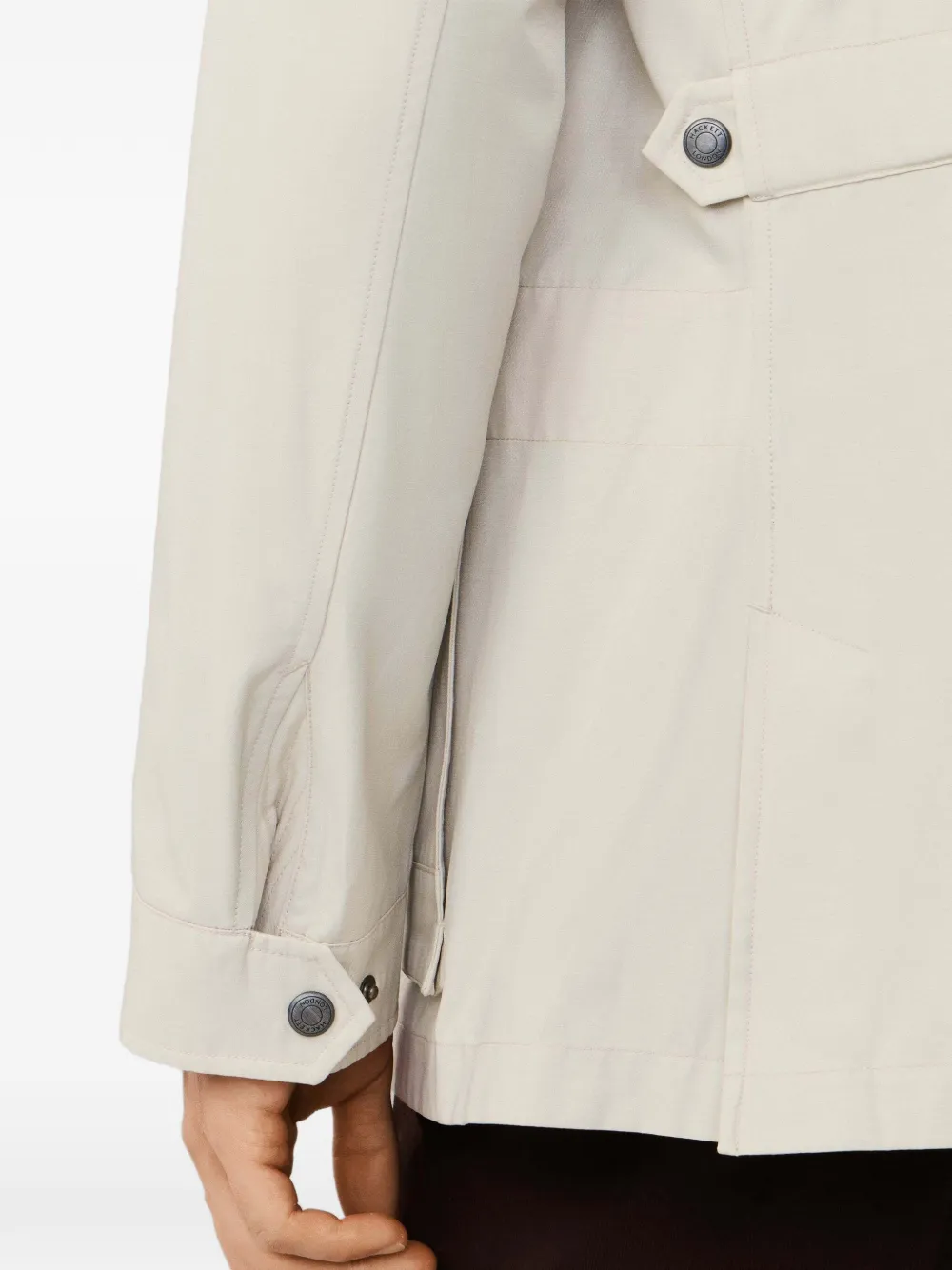 Hackett Velospeed Buttoned Jacket In Neutral