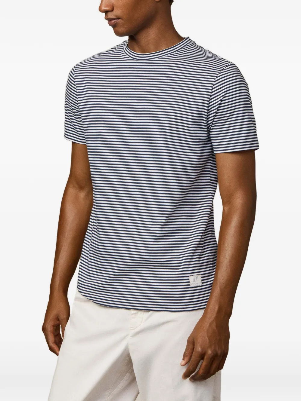 Hackett Stripe-pattern T-shirt In Blue