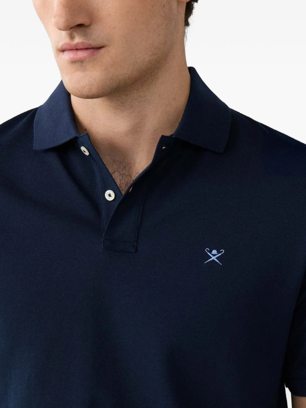 Hackett London Poloshirt met geborduurd logo Blauw