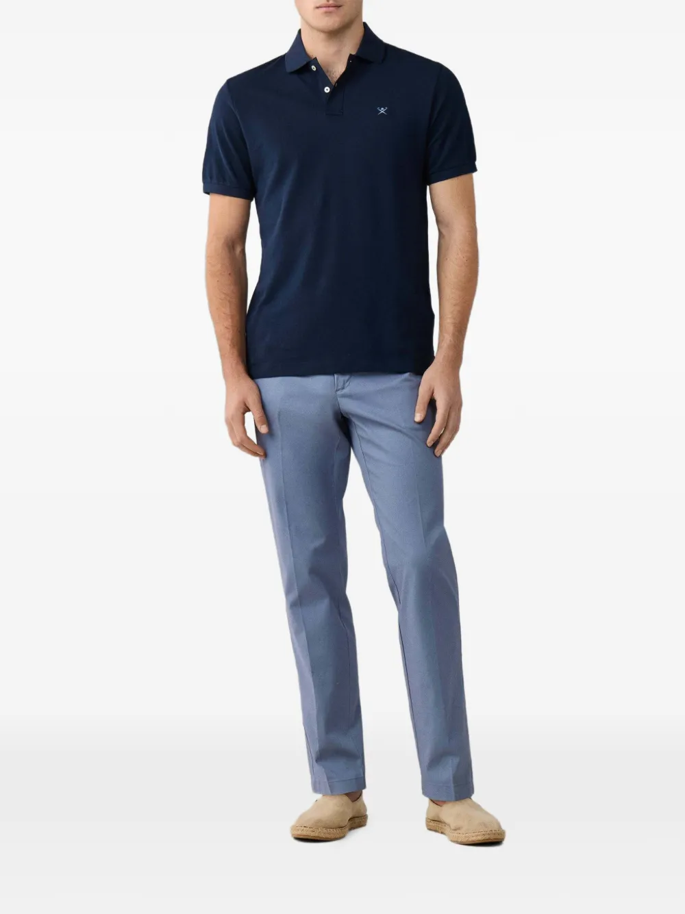 Hackett London Poloshirt met geborduurd logo Blauw