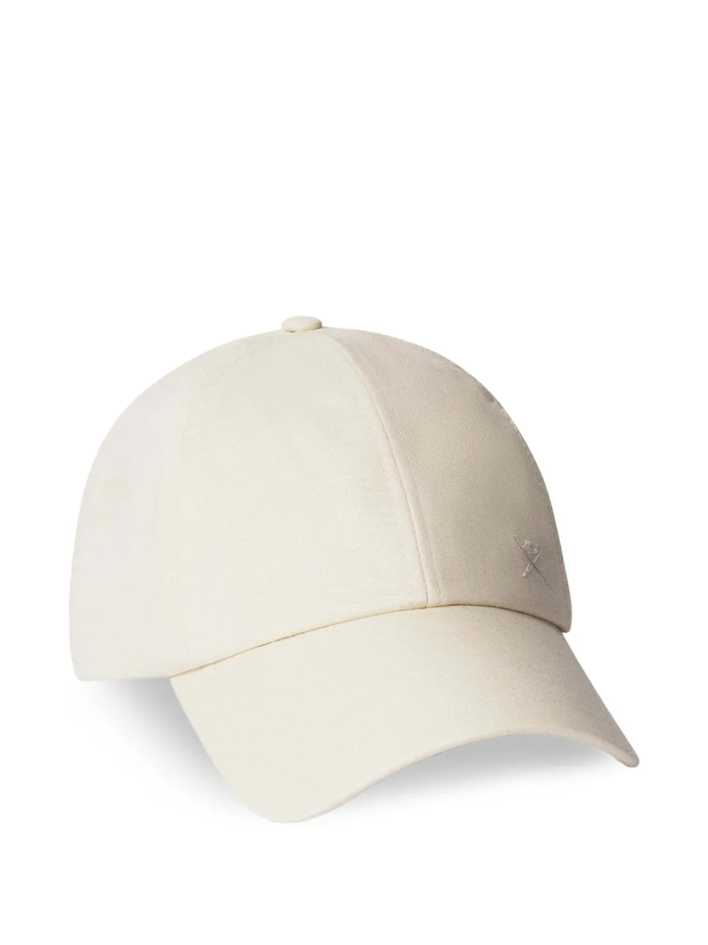 Hackett Linen Baseball Cap In Neutral