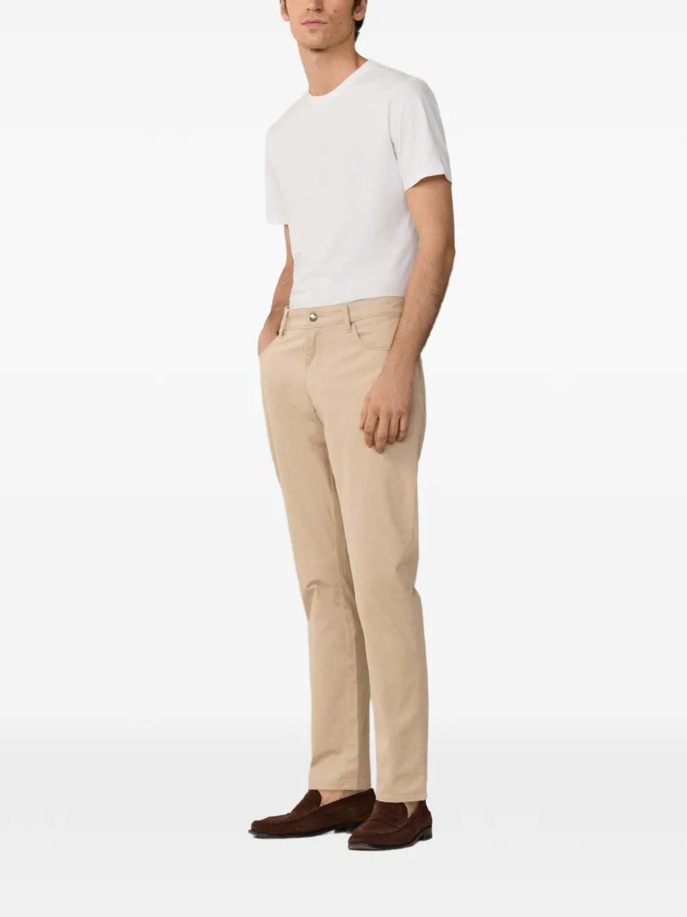 Hackett Trinity Five-pocket Trousers In Brown
