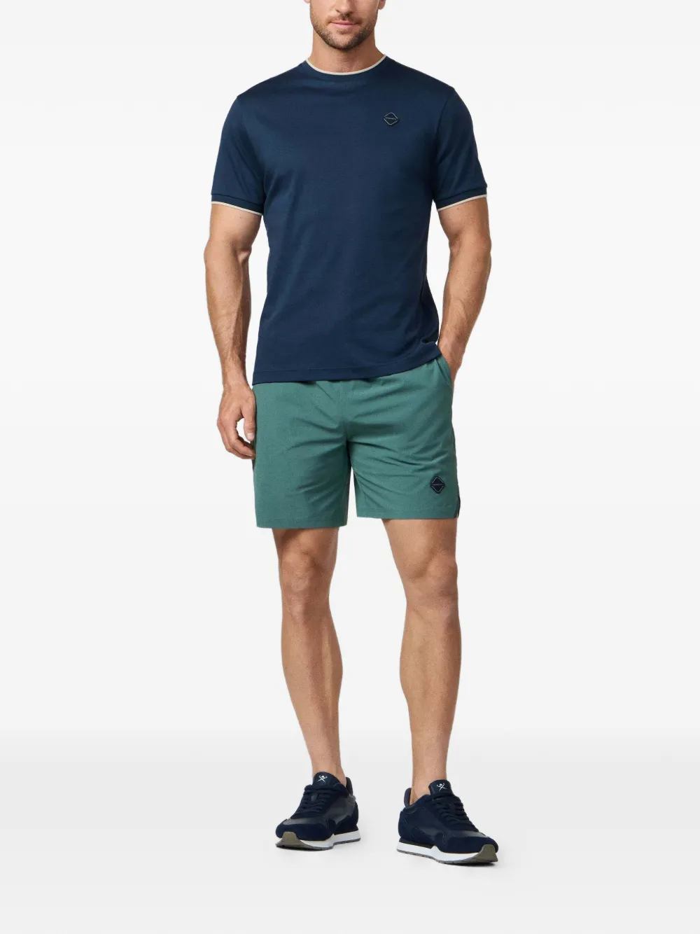 Hackett London HS trainingsshorts met diamantvormig logo Groen