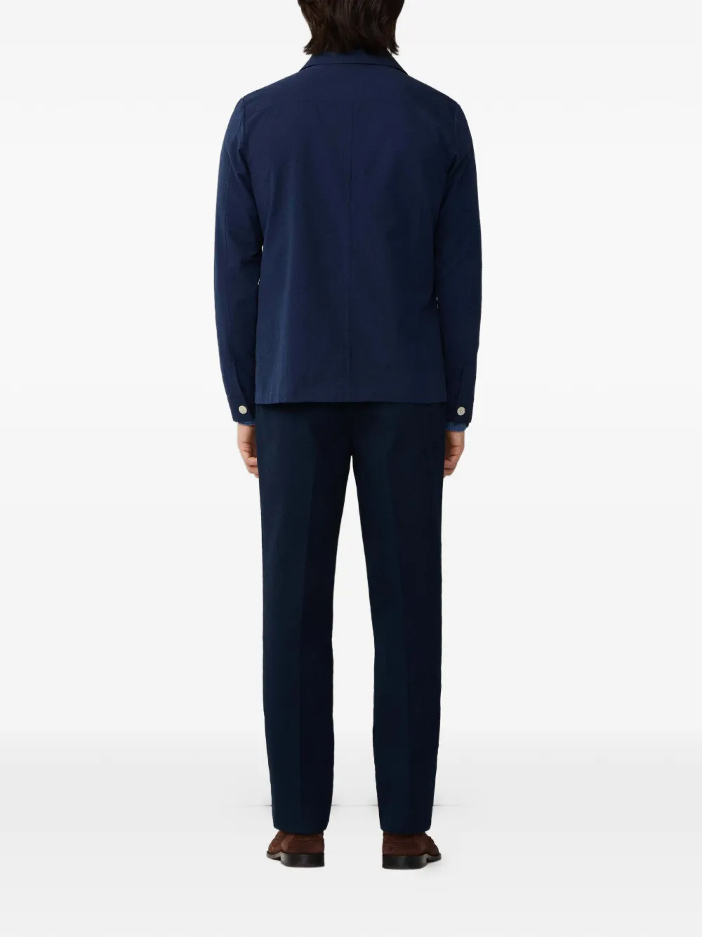 Hackett Seersucker Jacket In Blue