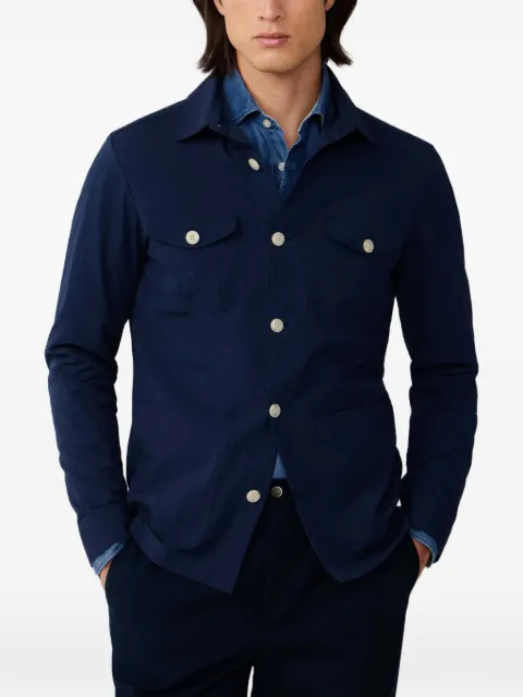 Hackett London chamarra de tejido seersucker