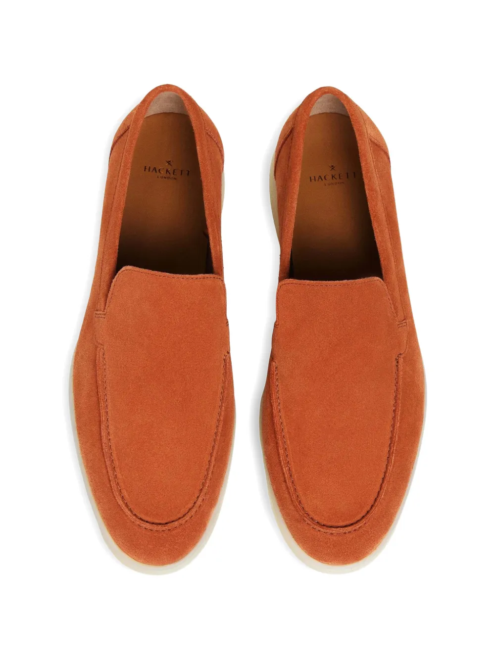 Hackett London Martin suède loafers Oranje