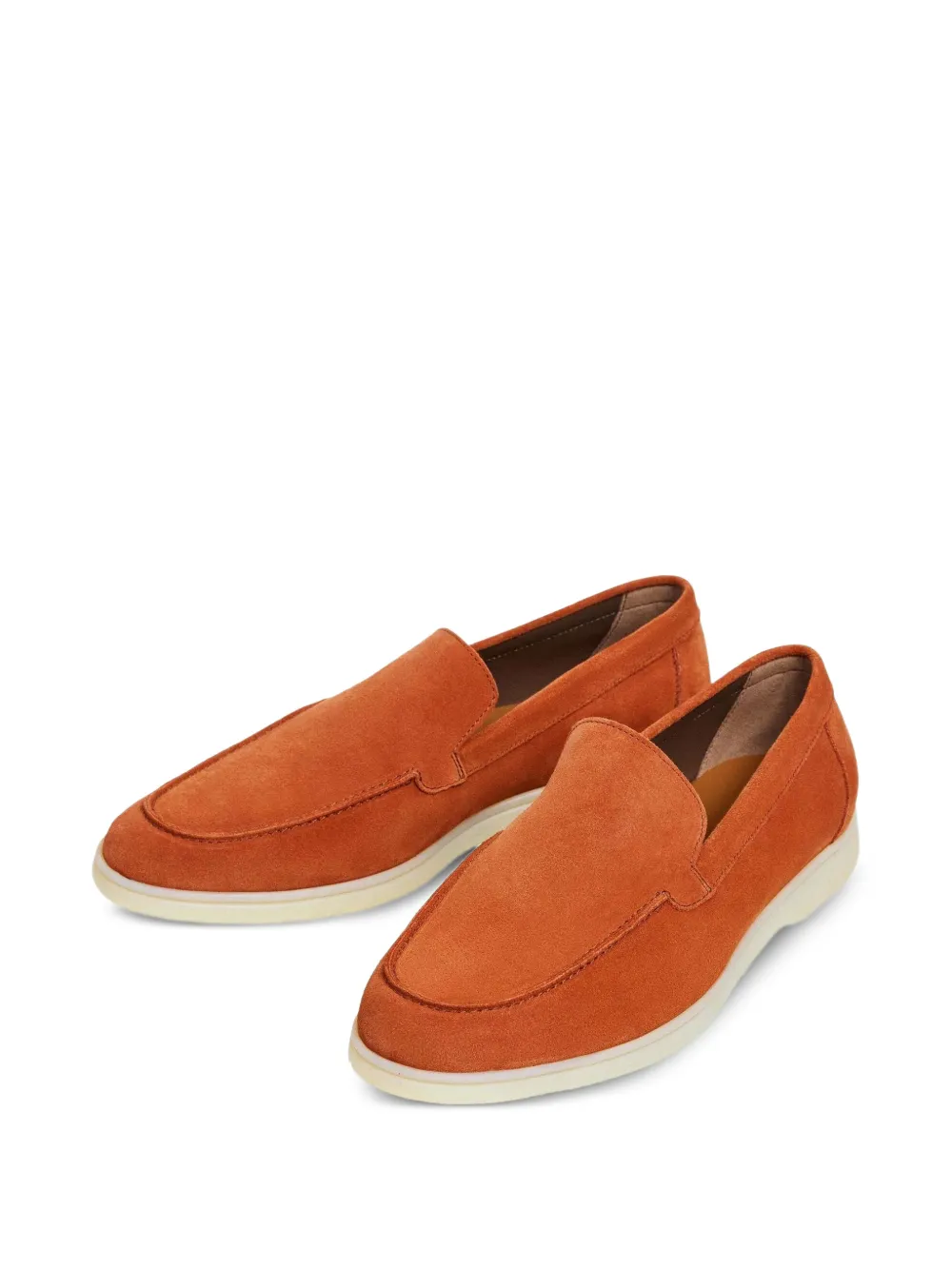 Hackett London Martin suède loafers Oranje