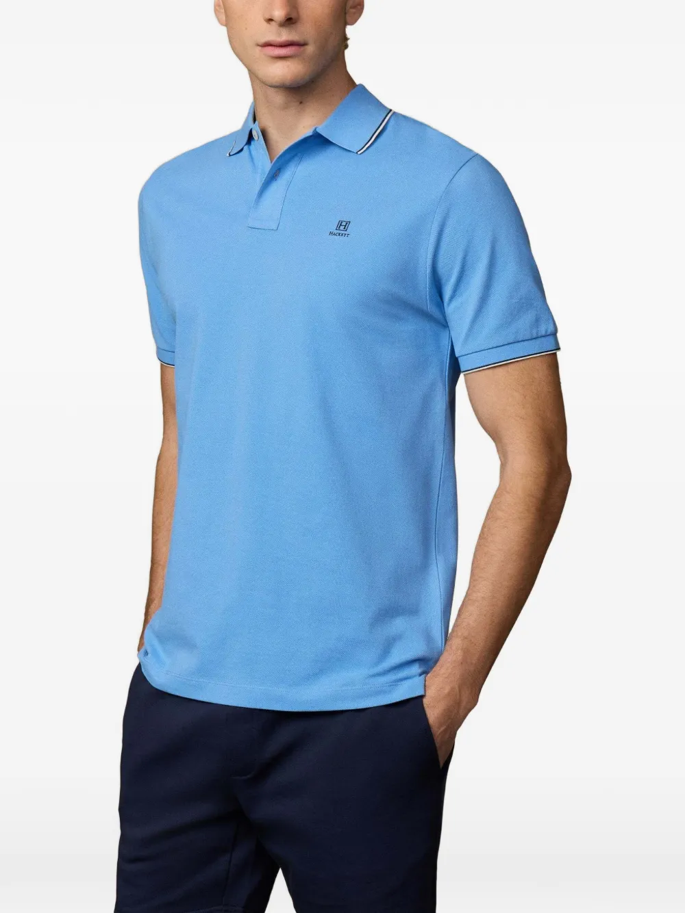 Hackett London Heritage H poloshirt Blauw