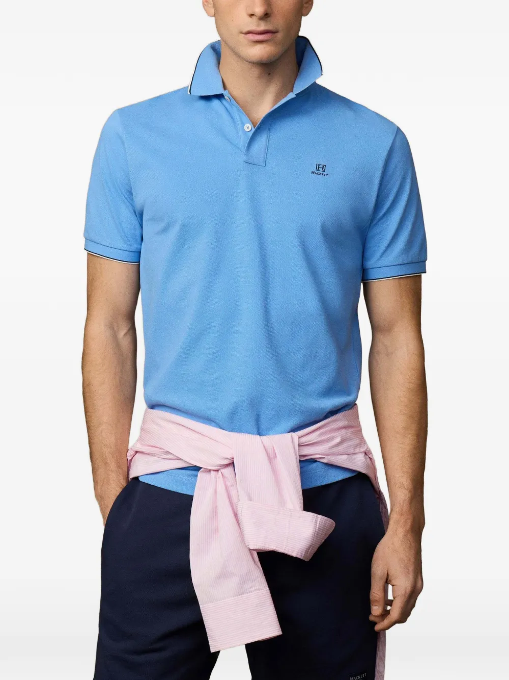 Hackett London Heritage H poloshirt Blauw