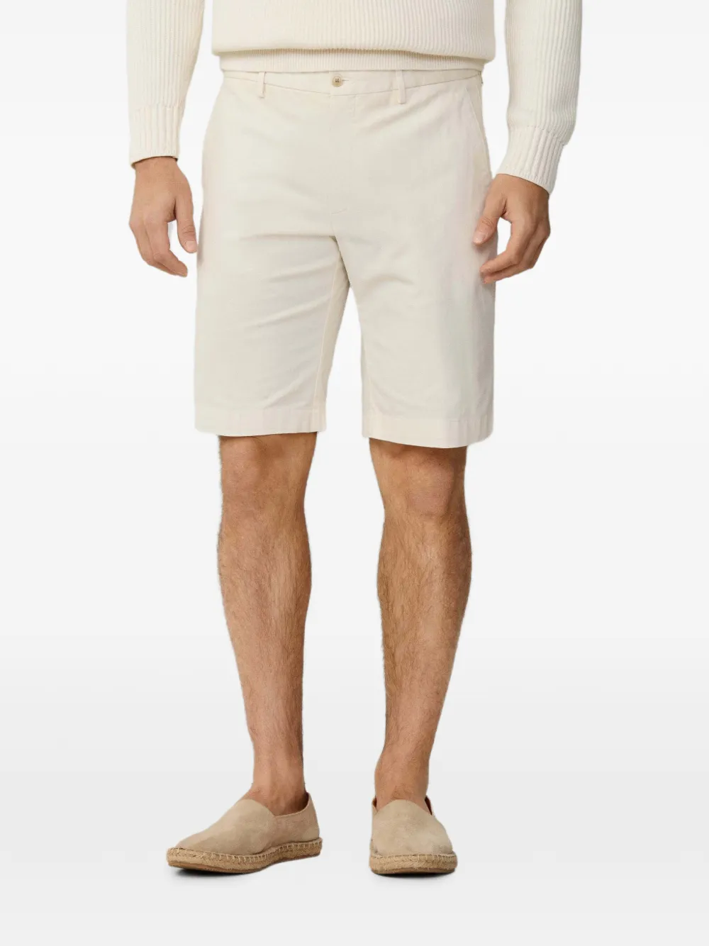 Hackett Sanderson Tailored-fit Cotton Chino Shorts In Neutral