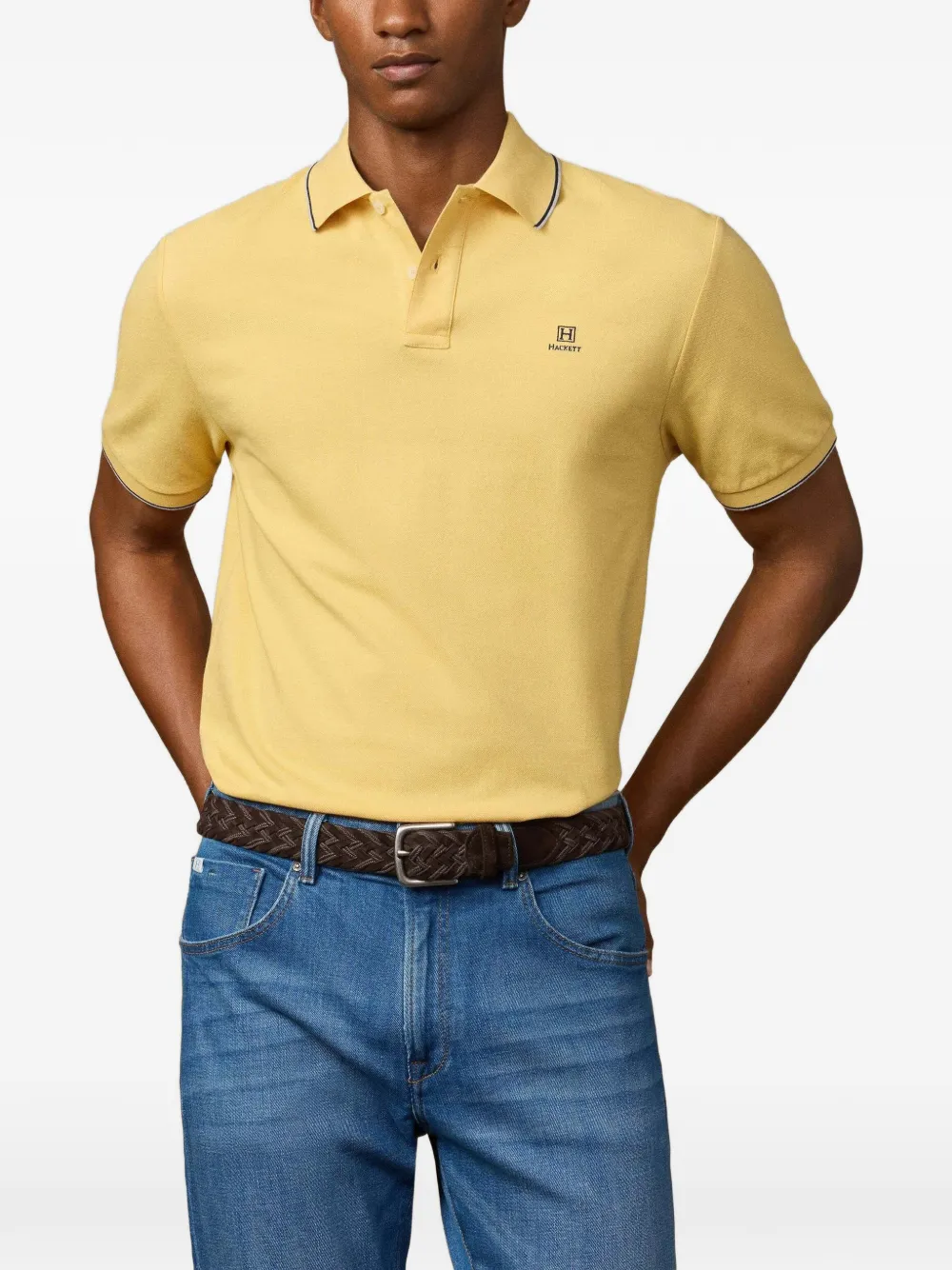 Hackett London Heritage H poloshirt Geel