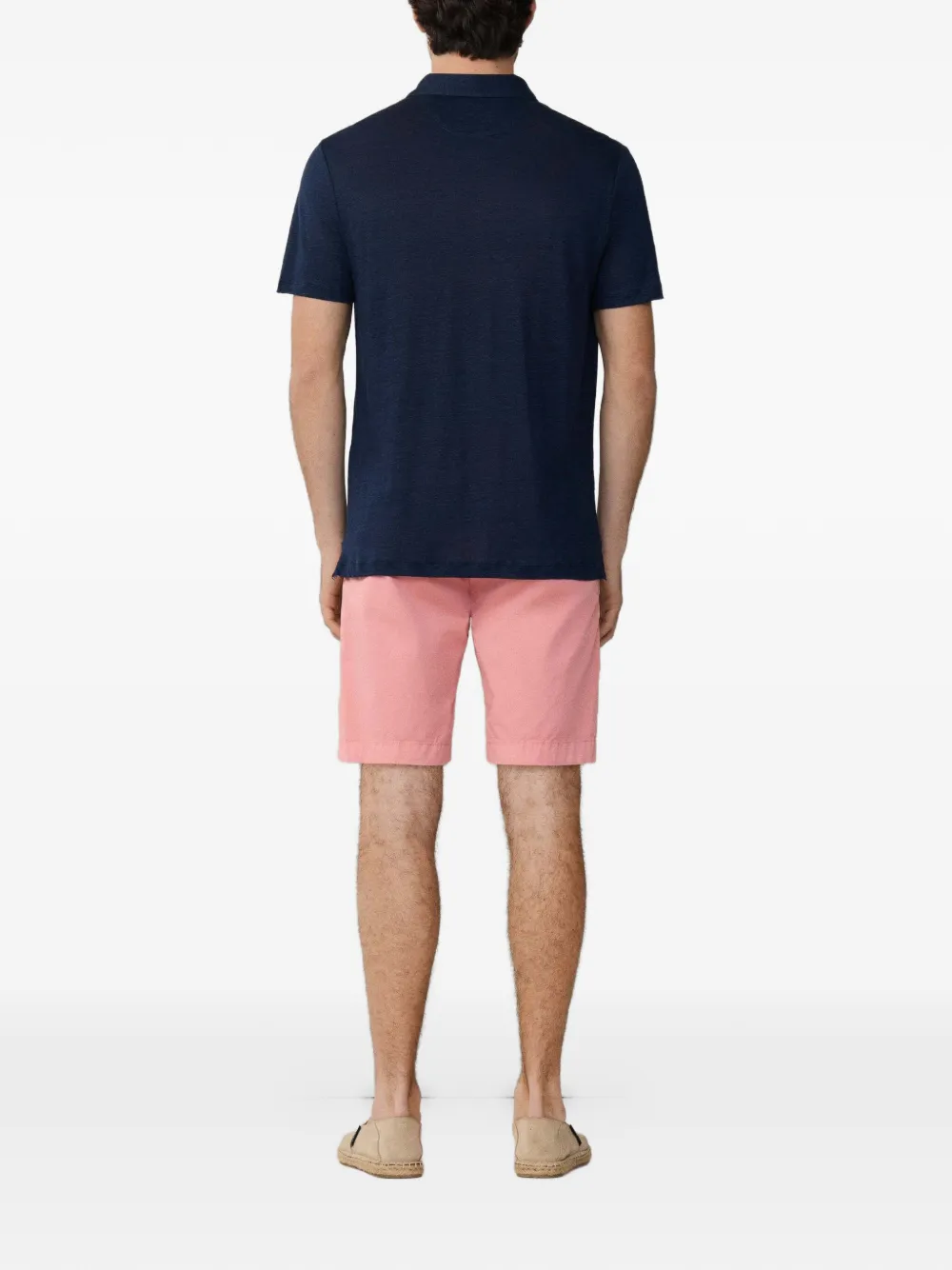 Hackett London Linnen poloshirt Blauw