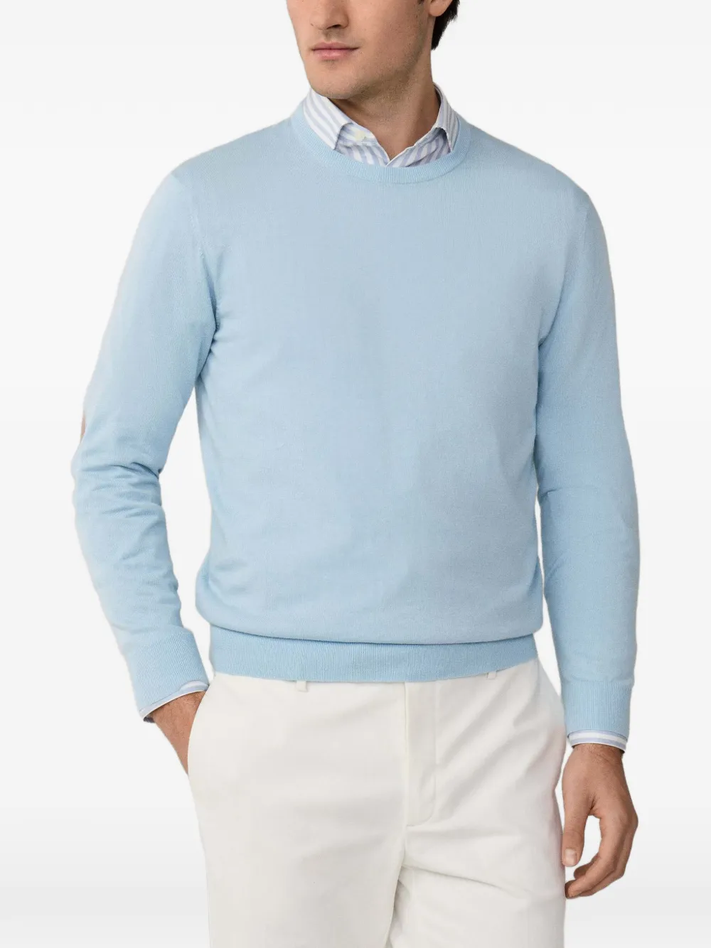 Hackett London свитер с нашивками на локтях | синий | Image 1