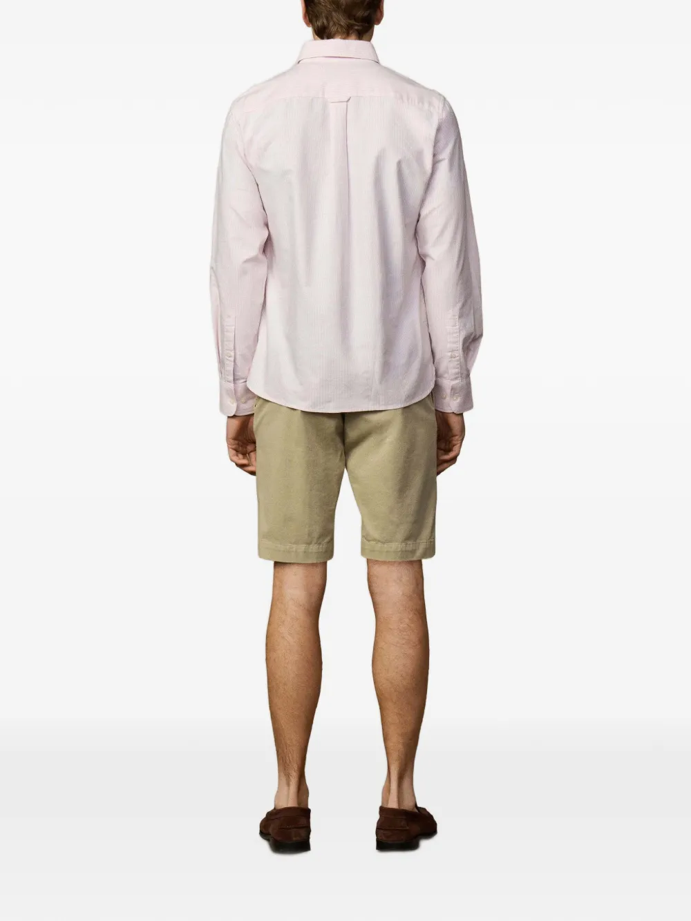 Hackett London Katoenen overhemd met strepen Roze