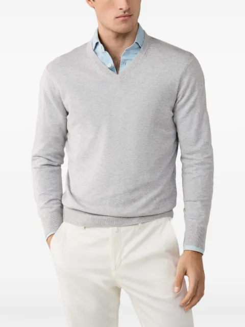 Hackett London elbow-patch V-neck sweater