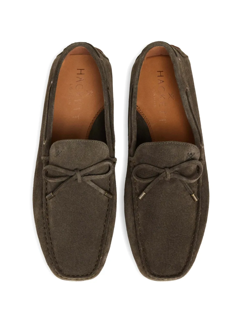 Hackett London Driver Laces leren bootschoenen Groen